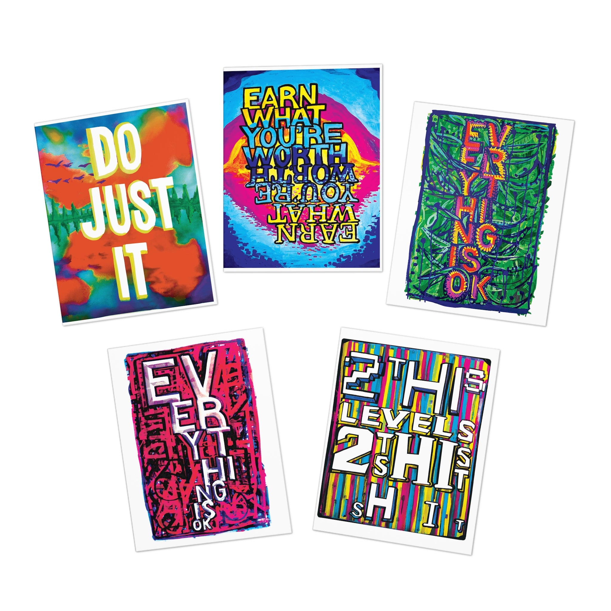 Afromation - Multi-Design Greeting Cards (5-Pack)c w/ Envelopes